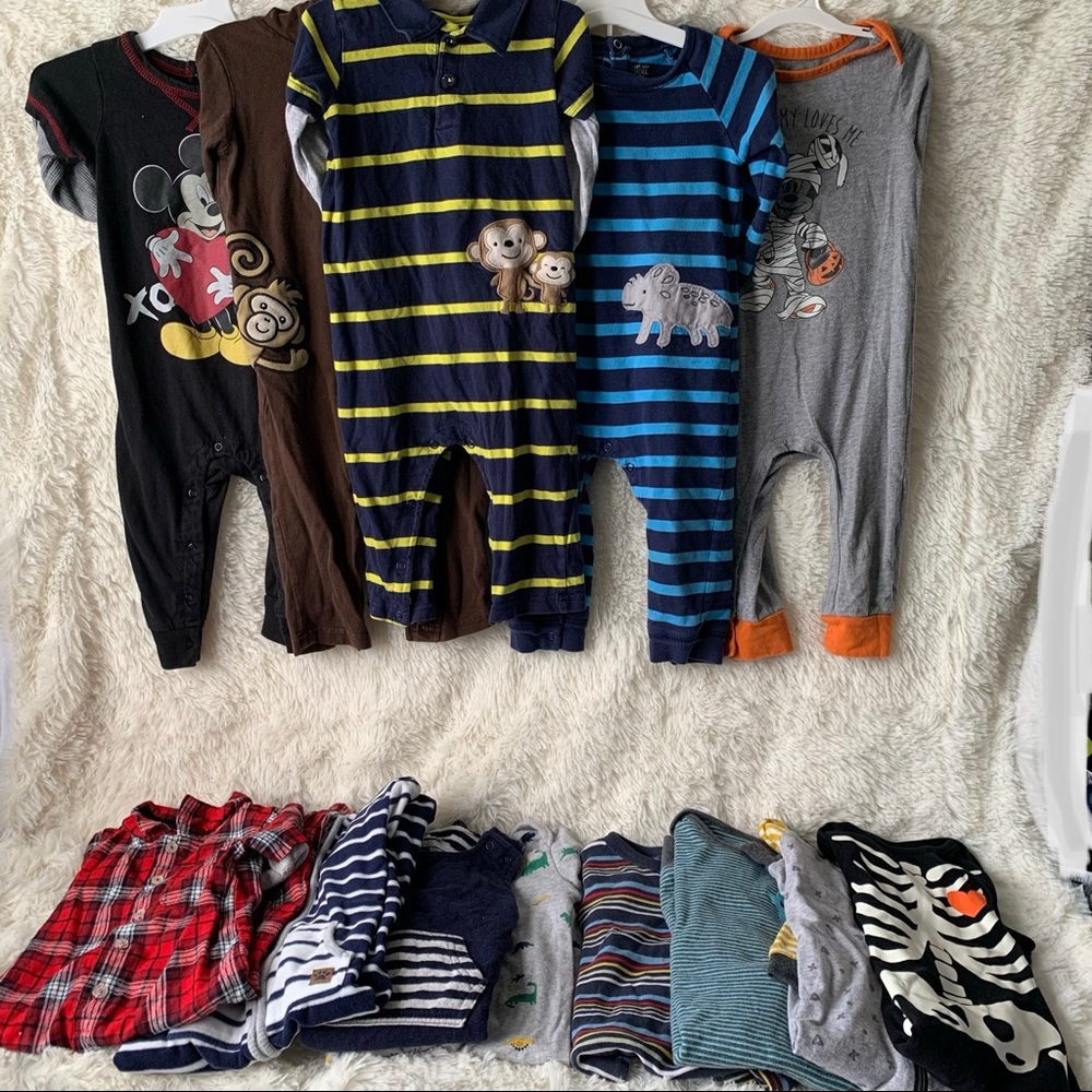 Lot of 13 - 18 Month Fall/Winter Rompers